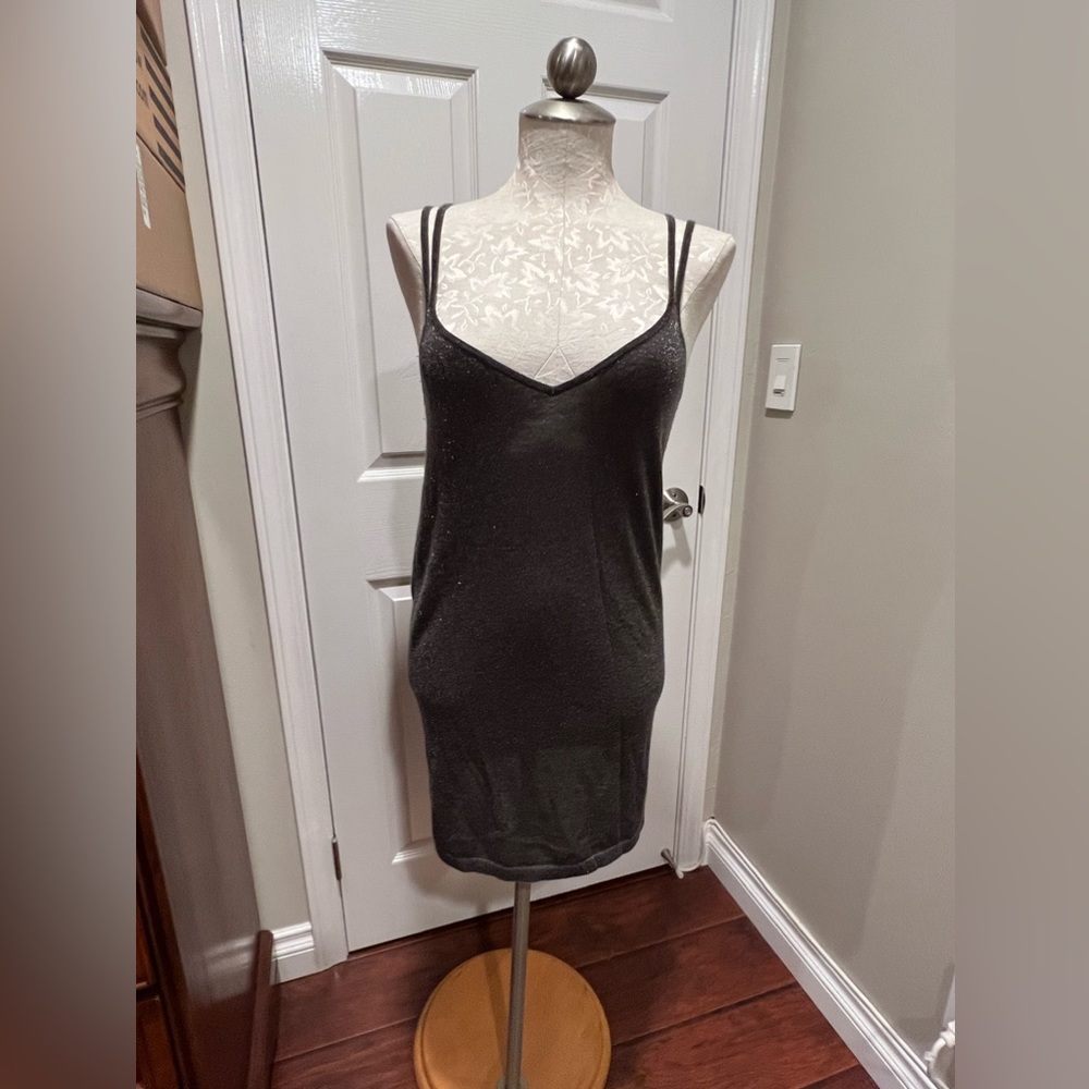 Gray Sparkle Cashmere Mini Dress